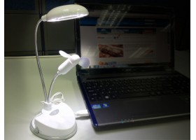 โคมไฟพัดลม USB LED LAMP เสียบโน้ตบุ้ค เสียบไฟบ้าน 