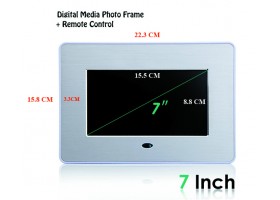 กรอบรูปดิจิตอล Digital Photo Frame จอ LCD 7 นิ้ว ความละเอียด 480x234 (สีดำด้าน)