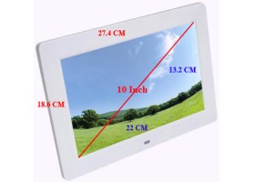 กรอบรูปดิจิตอล Digital Photo Frame จอ LED 10.2 นิ้ว ความละเอียด 1024x600 (สีขาว)