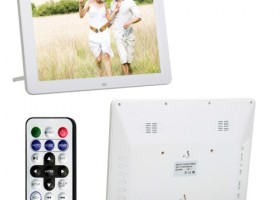 กรอบรูปดิจิตอล Digital Photo Frame รุ่นบางเฉียบ จอ LED 12 นิ้ว ความละเอียด 1024x768 (สีขาว) 