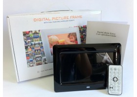 กรอบรูปดิจิตอล Digital Photo Frame จอ LED 8 นิ้ว ความละเอียด 1024x600 (สีดำ) 